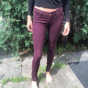 CARMAR maroon skinny jeans